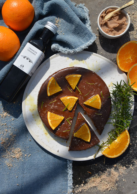 Tessiner Kastanienkuchen, Product Placement from Oil and Vinegar, Orange Olive Oil