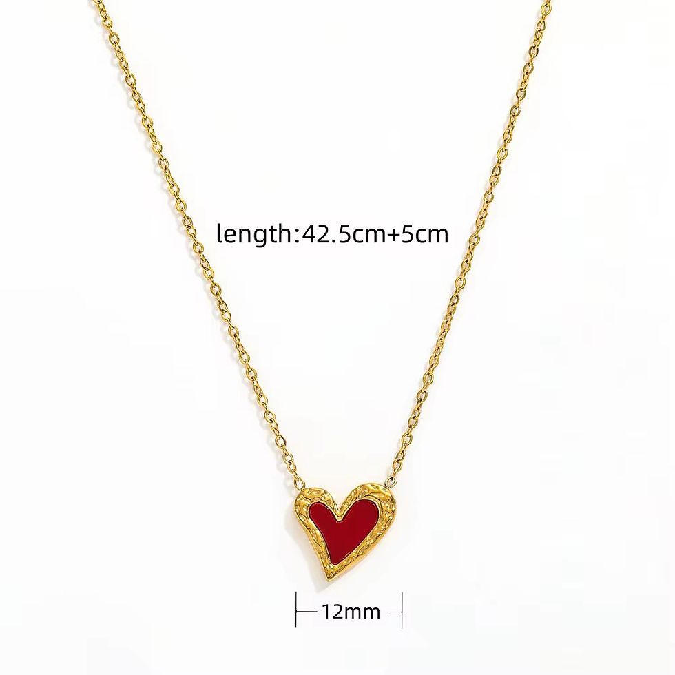Thumbnail: Kuona 18K Gold-Plated Red Heart Necklace