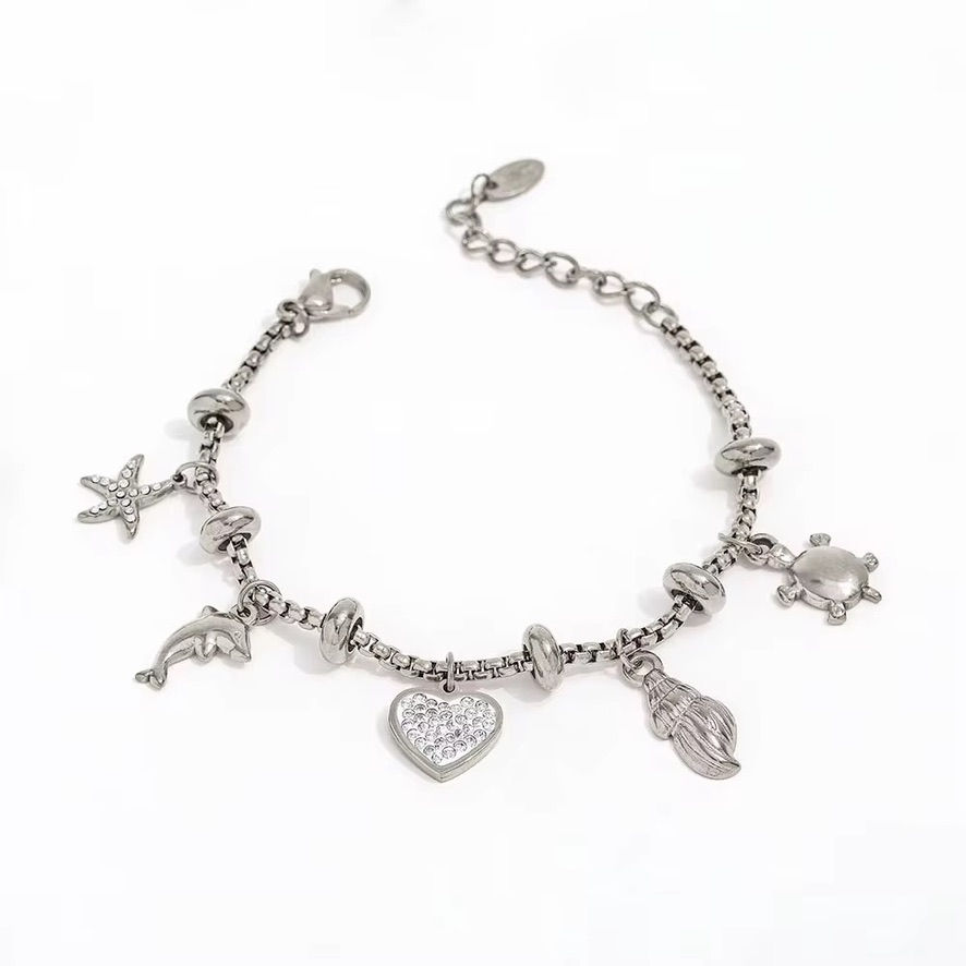 Thumbnail: Kuona Silver Charms Bracelet