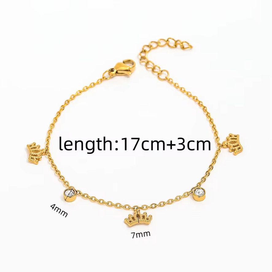 Thumbnail: Kuona 18K Gold-Plated mini charms chain bracelet