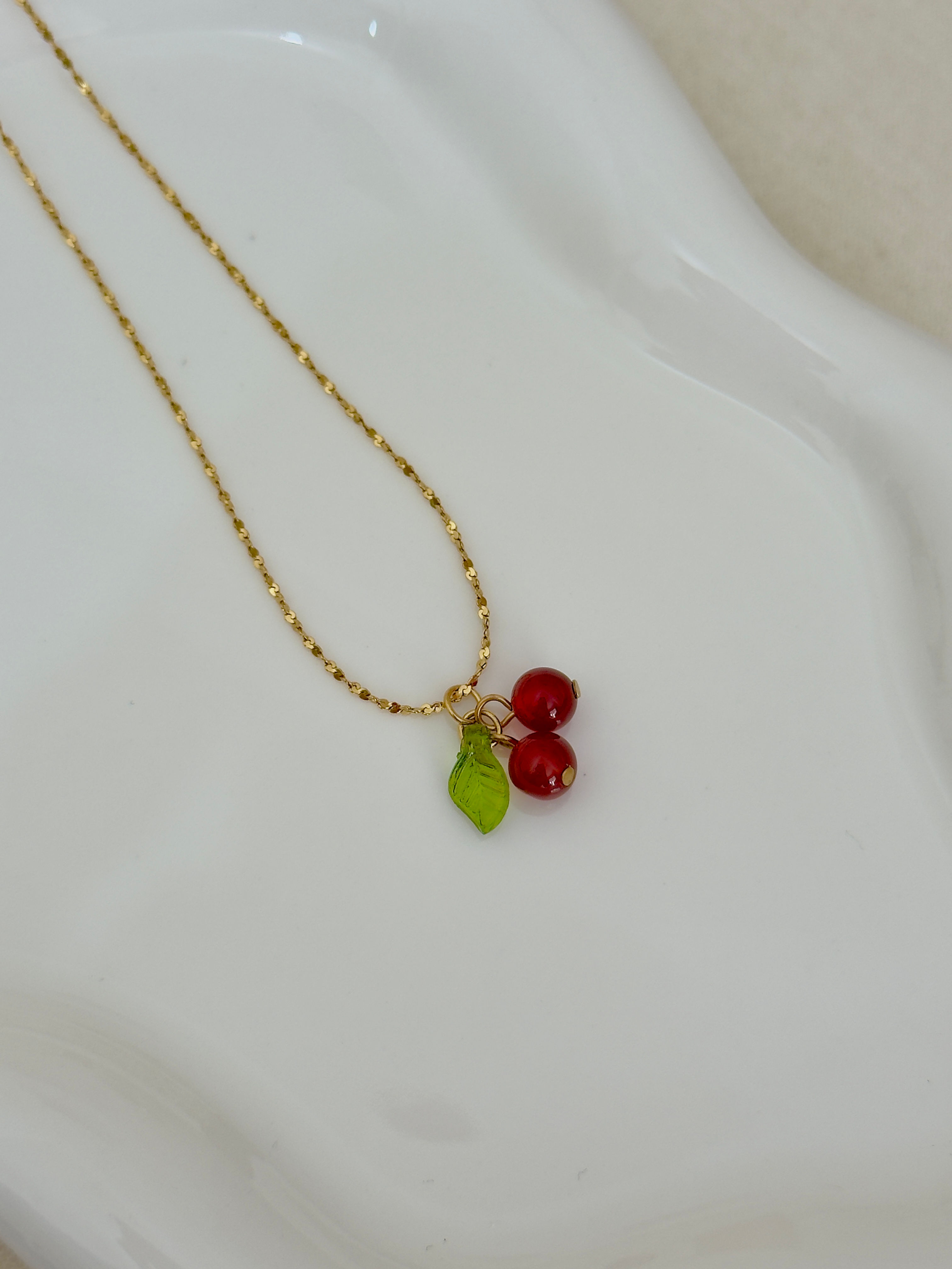 Kuona 18K Gold-Plated Cherry Necklace