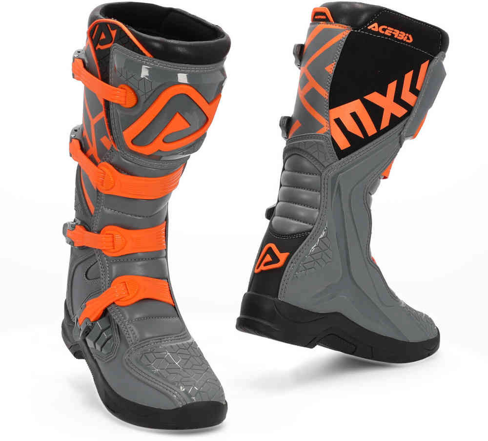 Acerbis X-Team Riding Boots - Grey/Orange