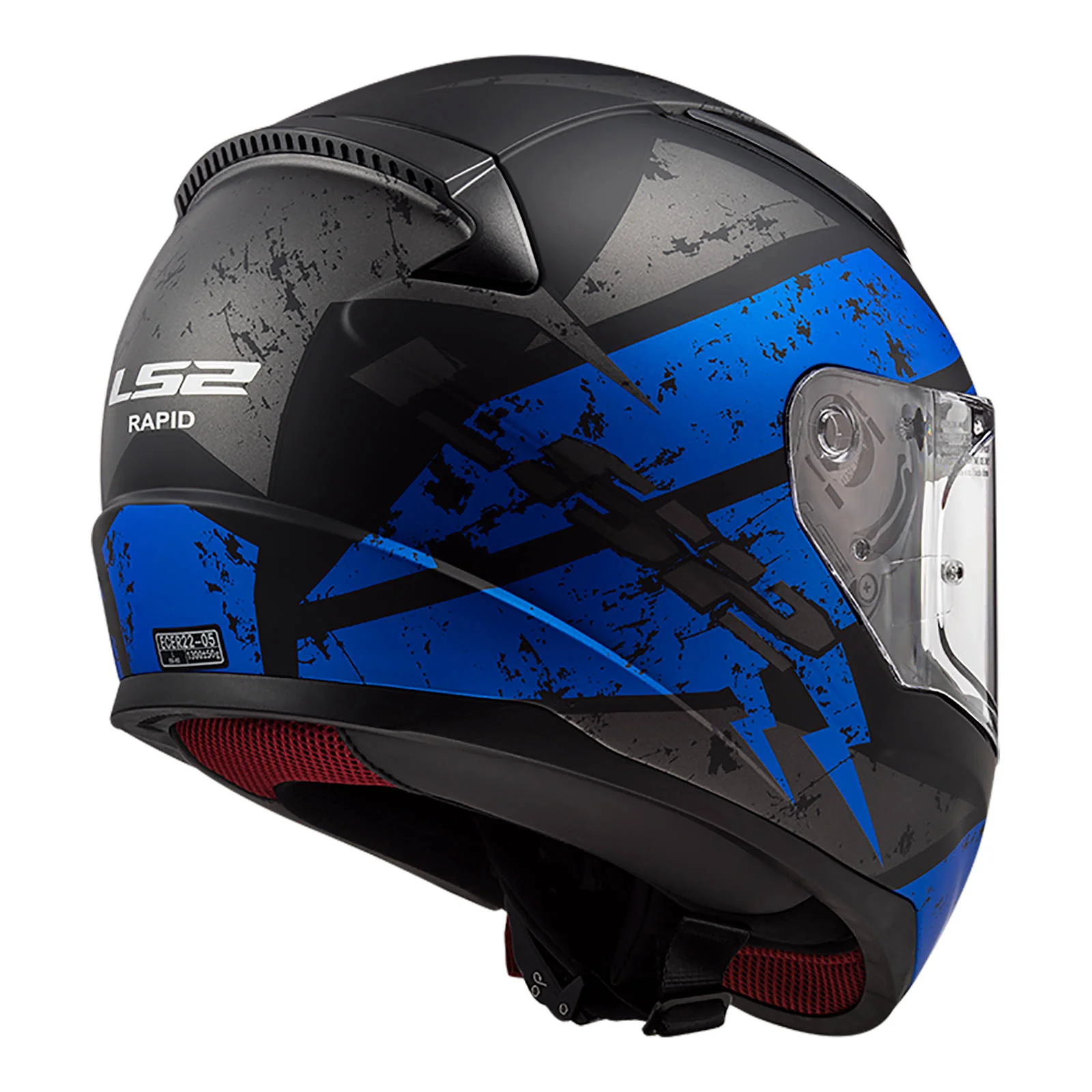 Thumbnail: LS2 FF353 Rapid Helmet - Deadbolt matt black blue