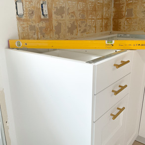 IKEA kitchen installation.