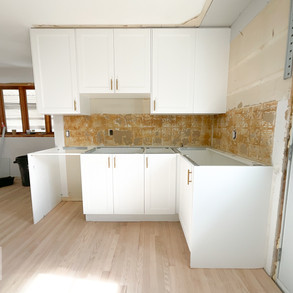 IKEA kitchen installation.