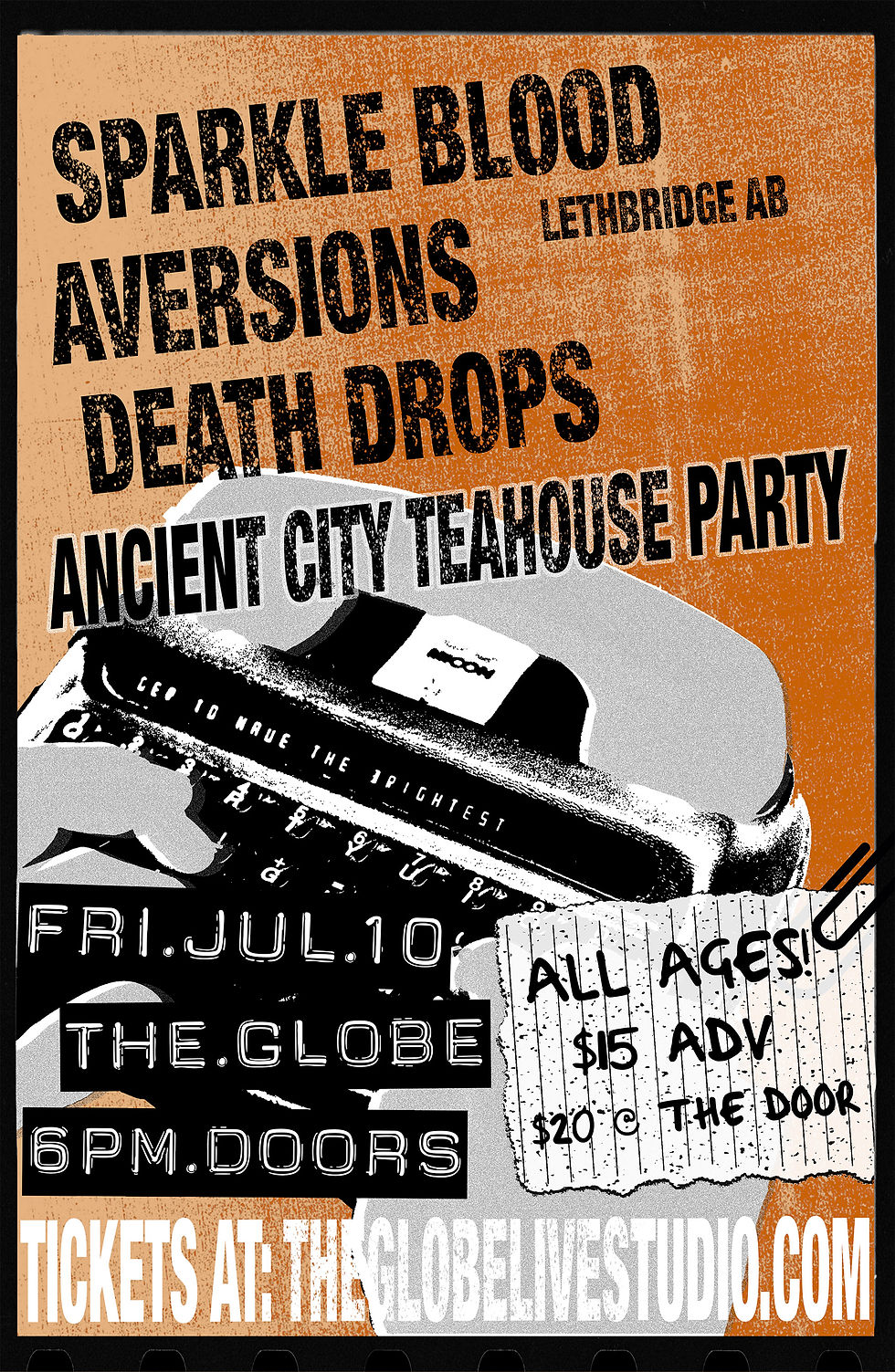 Sparkle Blood, Aversions, Ancient City Teahouse Party, Death Drops (All ages Indie/alternative show)
