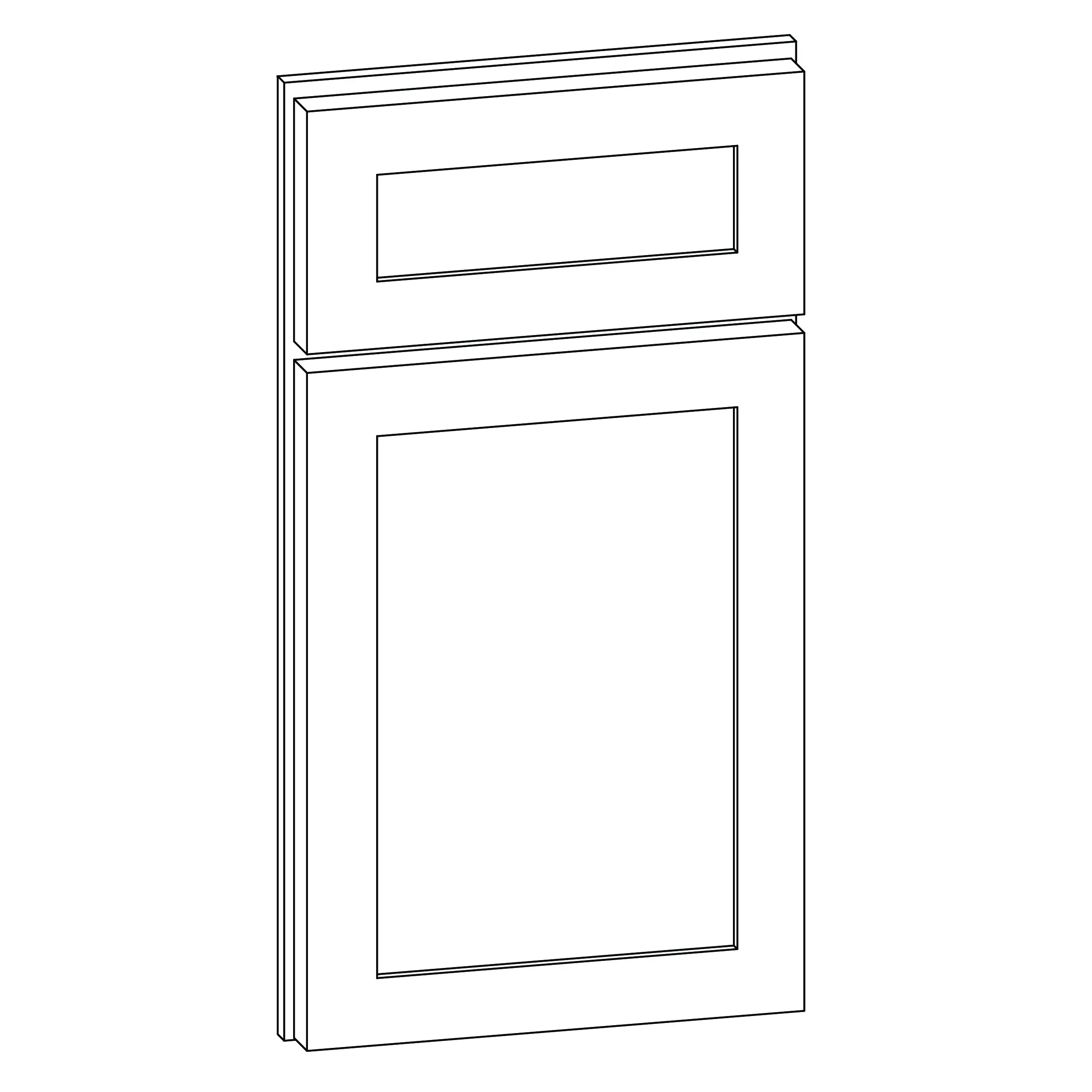 Taylor White Shaker Sample Door & Drawer w/ Faceframe