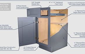 ALL WOOD SLOW CLOSE CABINET CONSTRUCTION