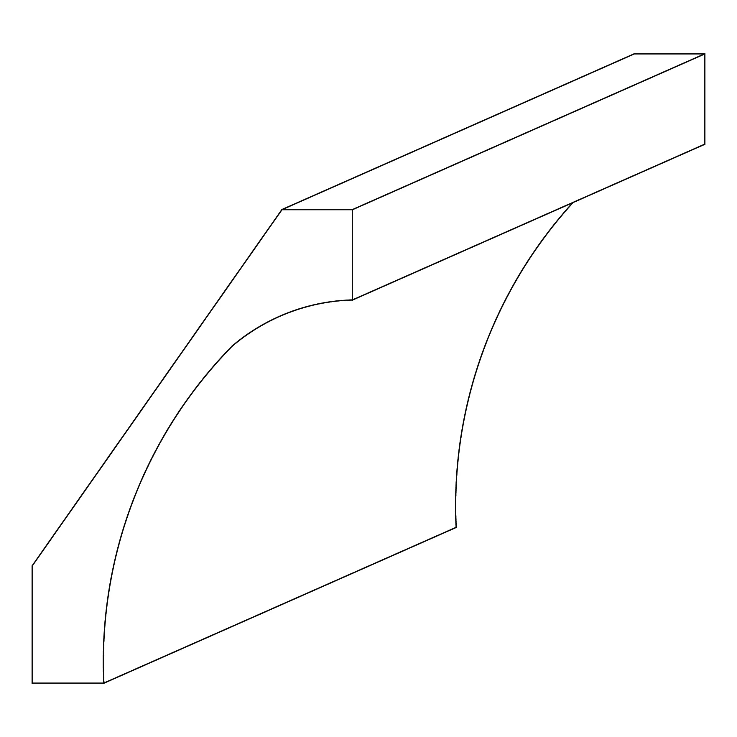 TW-Cove Crown Moulding 2.625" X 8'