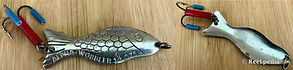 Alpha vintage Silver Metal Wobbler fishing lure