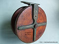 Smith/Jones Cedar wood & Brass 5.5 inch Nottingham vintage fishing reel