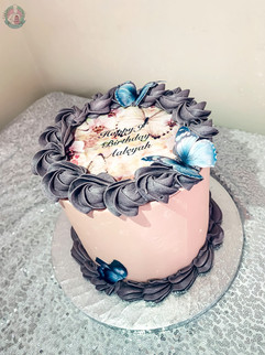 Butterfly Buttercream cake.