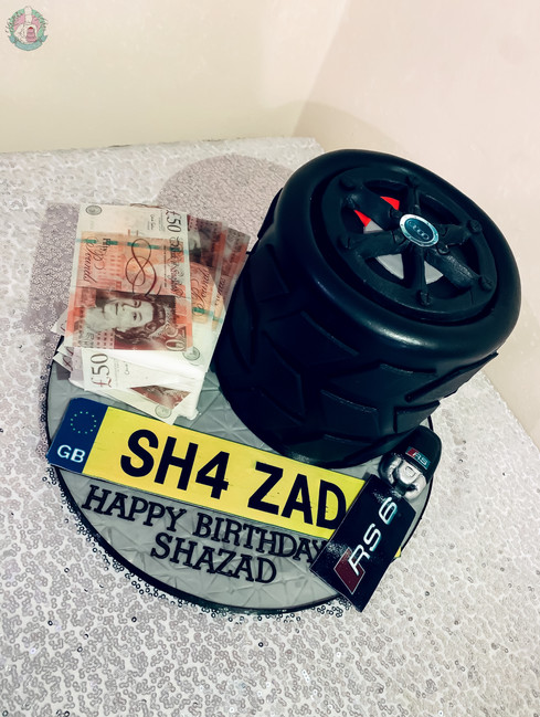 Car Tyre Cake.