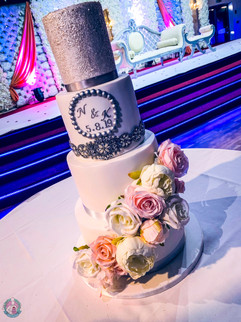 Diamond Broche Wedding Cake.