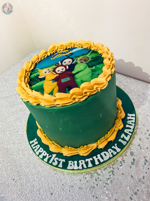 Teletubbie Buttercream Cake.