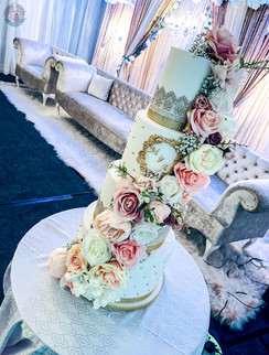 Pastel Pink Wedding Cake.