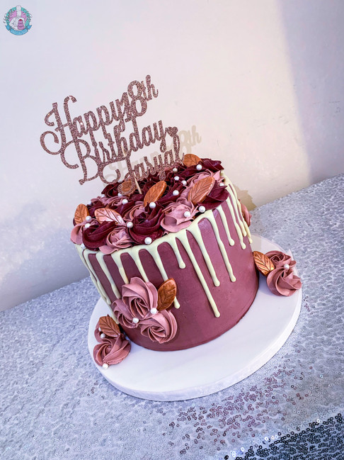 Rose Gold Drip Cake.