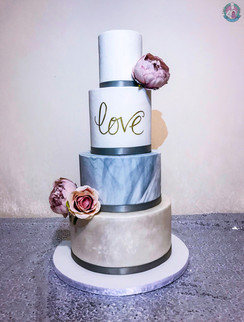 Marble Love Wedding Cake.