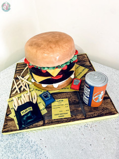 Yum Yum Burger Cake.