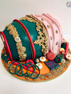 Saree Drum Cake.