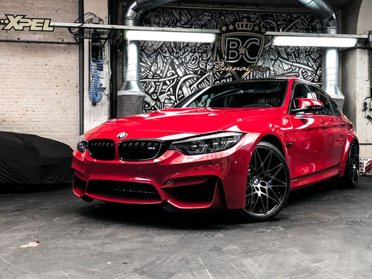 BMW M3 IMOLA RED volledig beschermd met XPEL lakbescherming