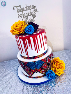 African Print Cake.