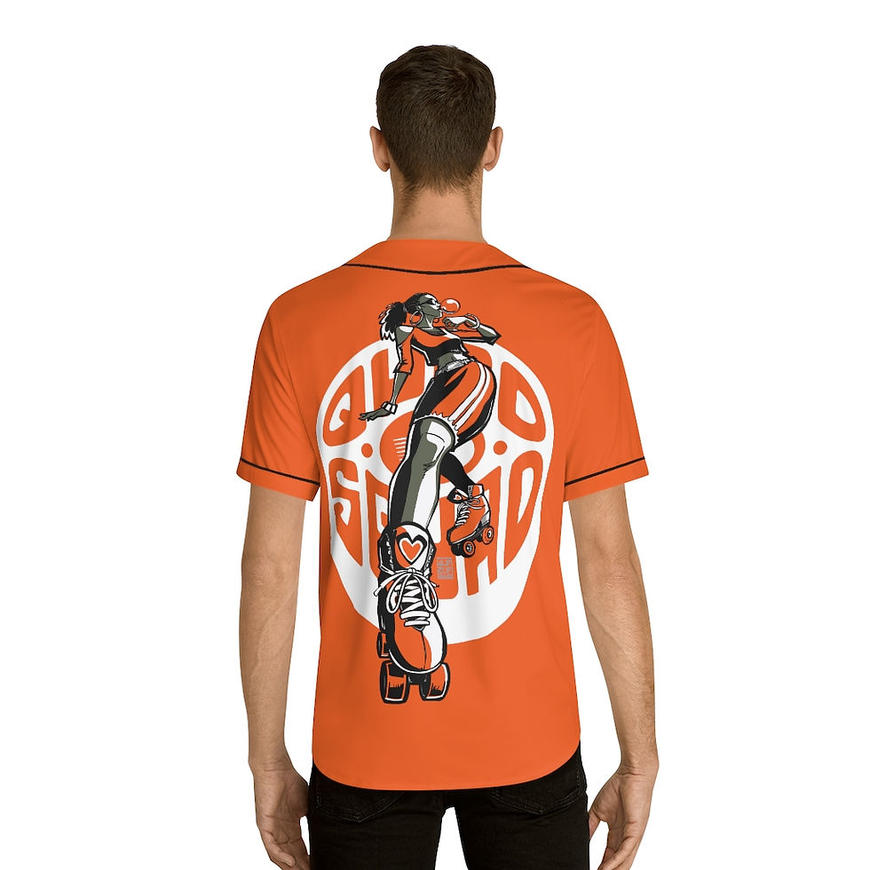 Thumbnail: Orange Skatera Baseball Jersey (AOP)