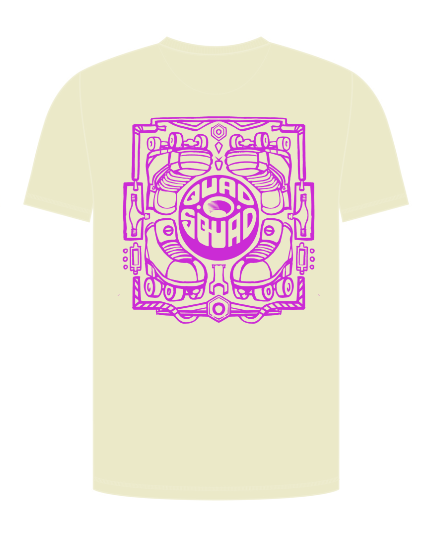 Purple cream back Tee