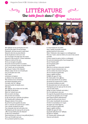 Une table foncée dans l'Afrique