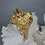 Thumbnail: Leaf sculpture with gold //132 solgt