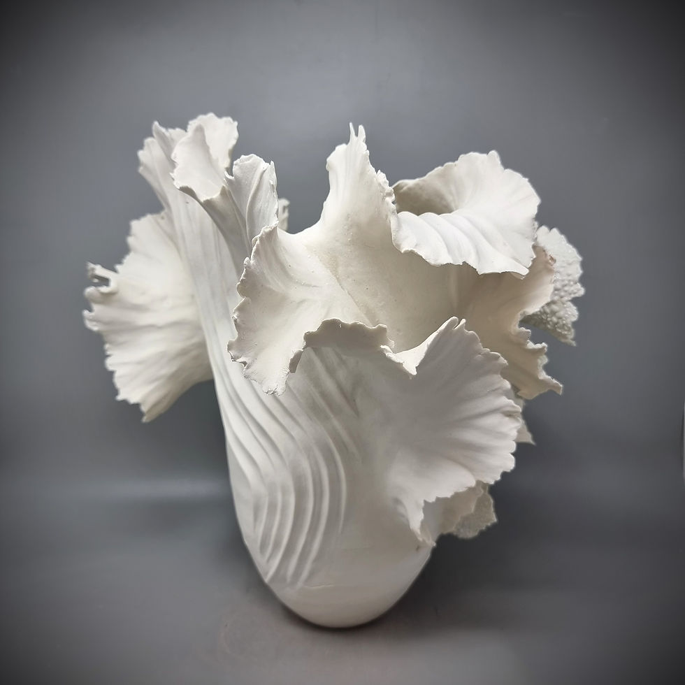 Thumbnail: Lily sculpture, paperporcelain // 177 sold