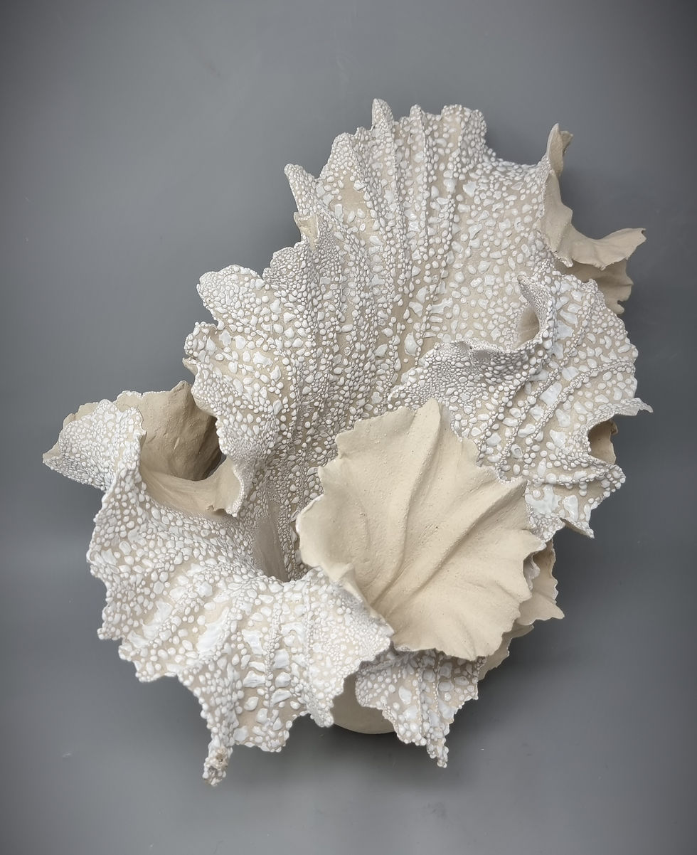 Thumbnail: Ivory Wave Sculpture // 253 sold