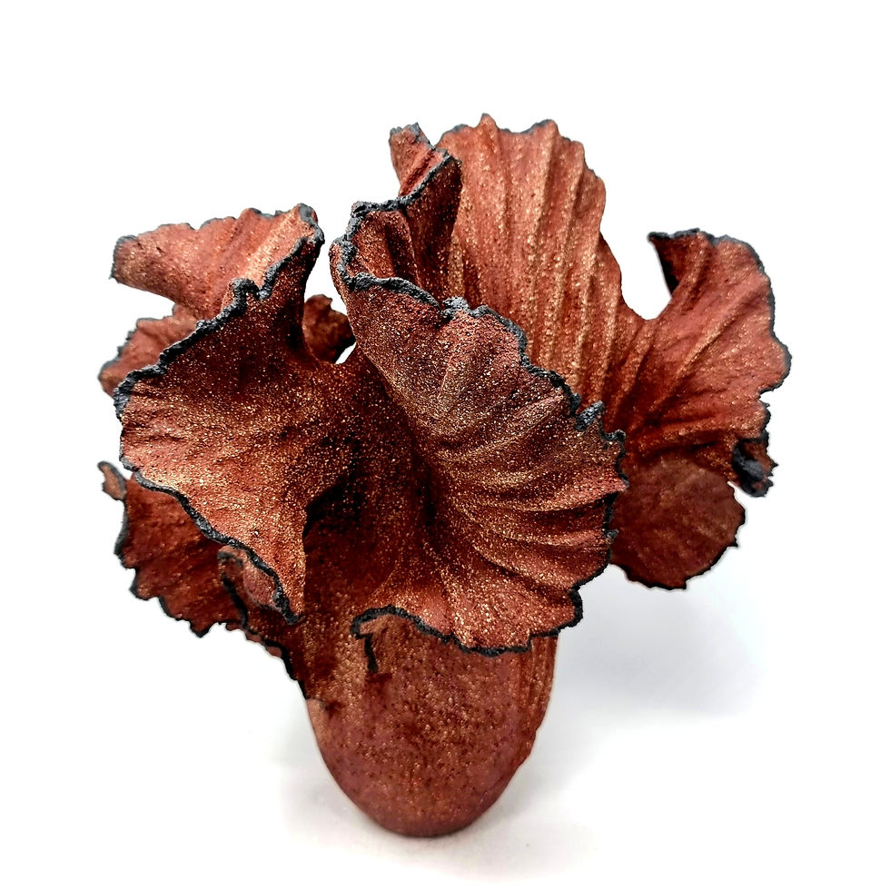 Thumbnail: Lily Sculpture Red/brown Stonewear // 188 sold