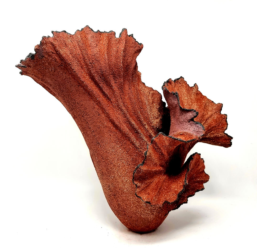 Thumbnail: Simplicity Sculpture Red/Brown stoneware  // 241 sold