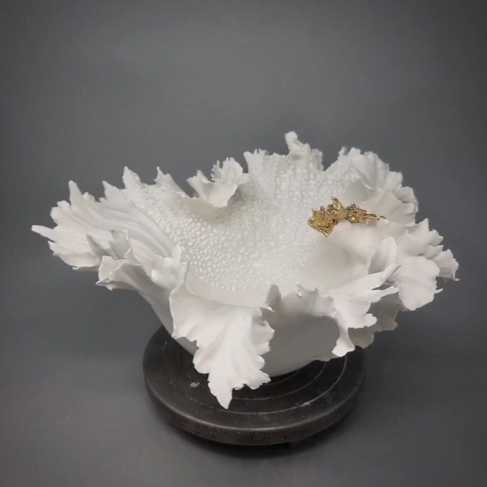 Thumbnail: Wave sculpture bowl // 147 sold