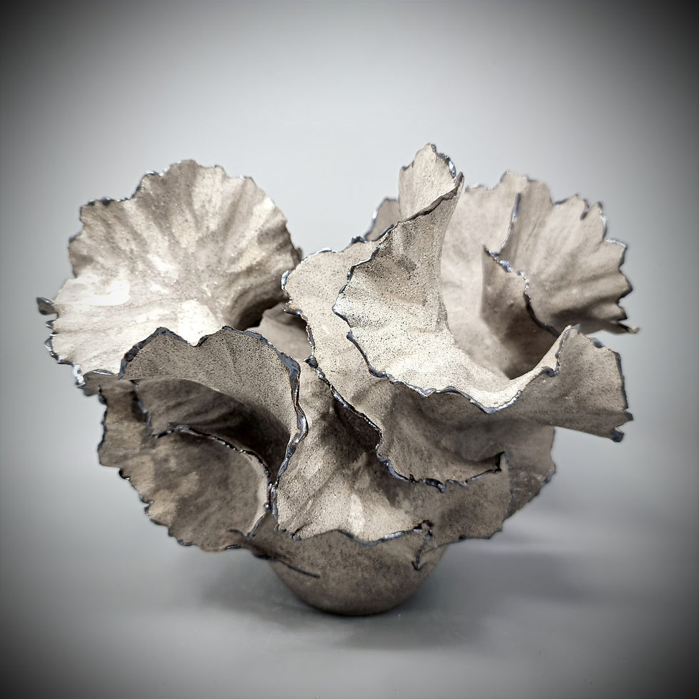 Thumbnail: Spotted grey Leaf Sculpture //204 sold