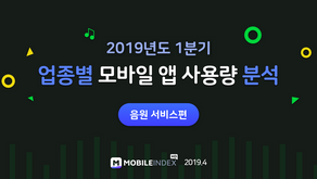 [1차_ 2019년도 1분기 업종별 사용량 분석 리포트_ 음원 서비스 앱]