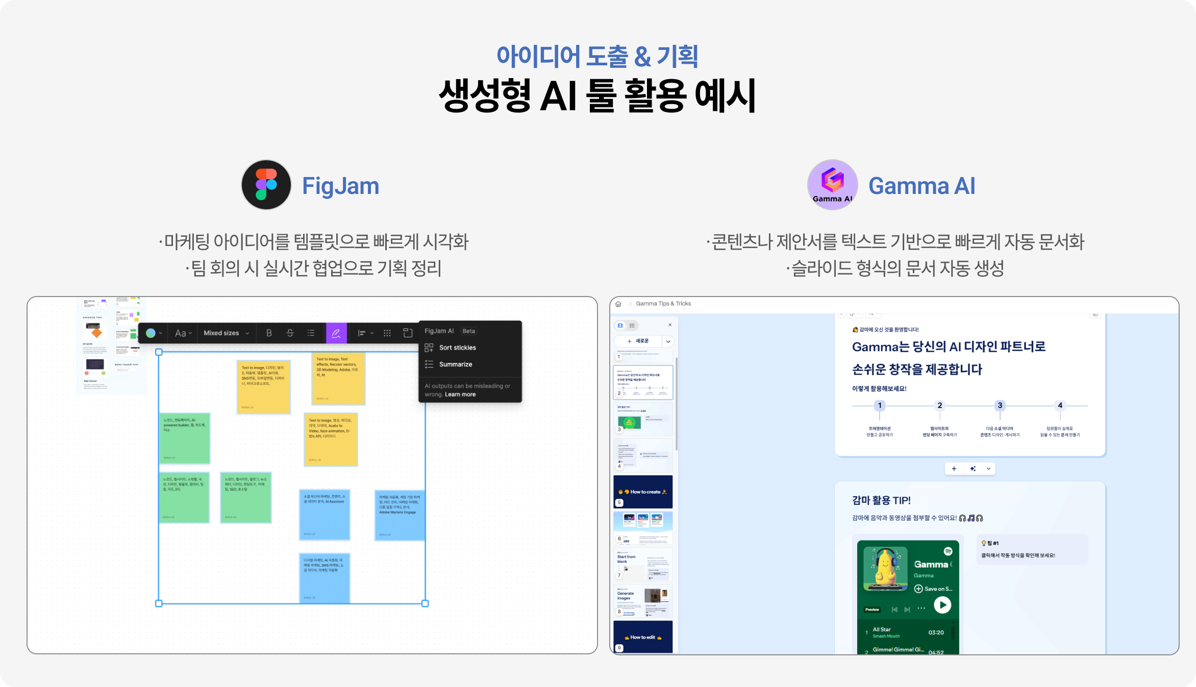 마케팅 아이디어 기획 생성형 AI 툴 활용 예시