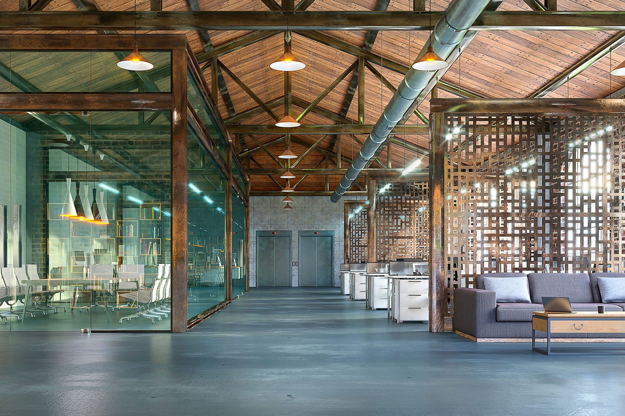 Fenn Open-Air Rustic Office