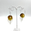 Miniature : Boucles d’oreilles « Écume d’or »/ verre filé.