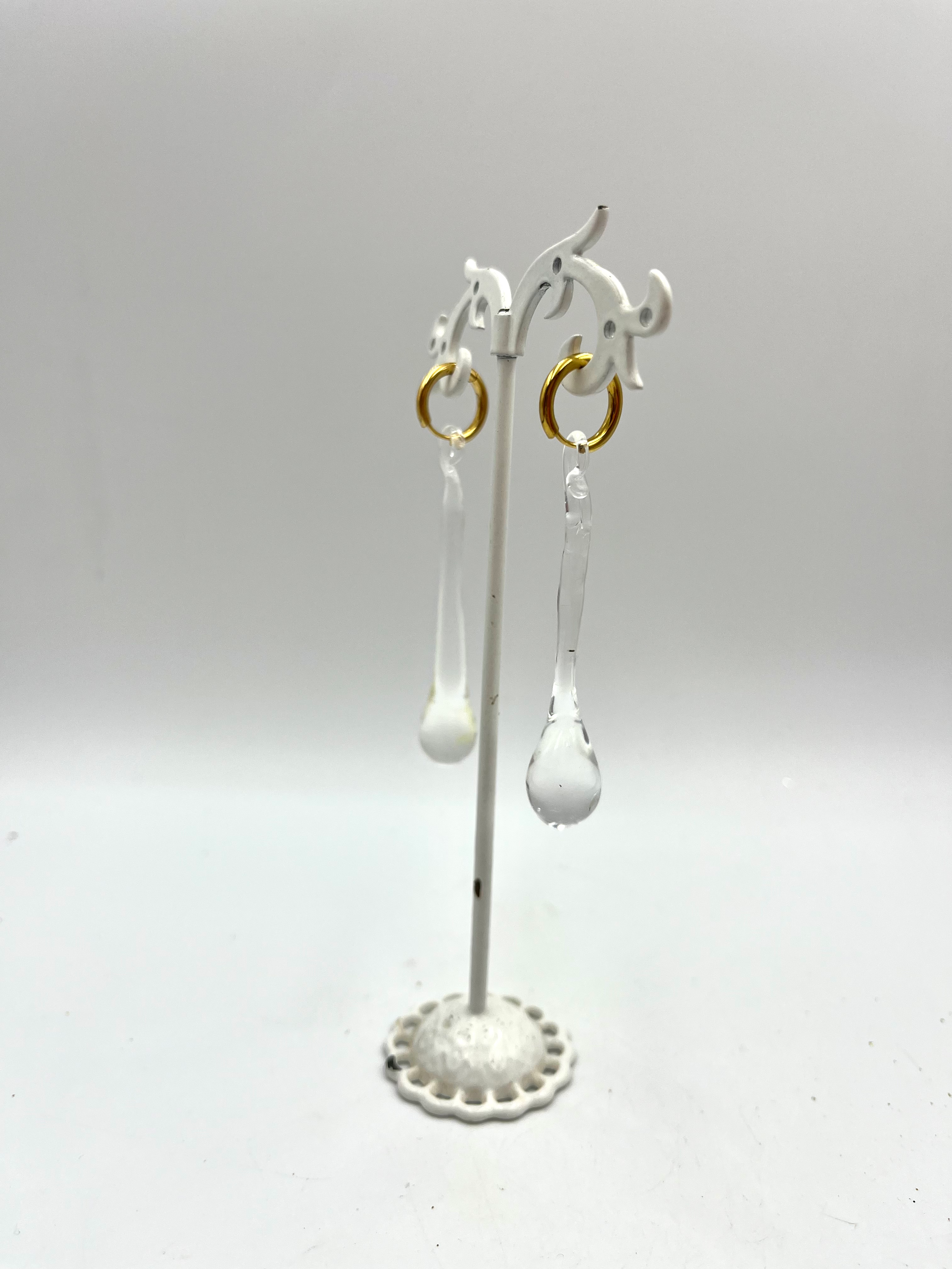 Boucles d’oreilles « Les parfaites imparfaites »/ verre fillé