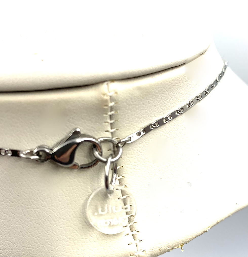 Miniature : Collier "Sable d'argent" / verre filé