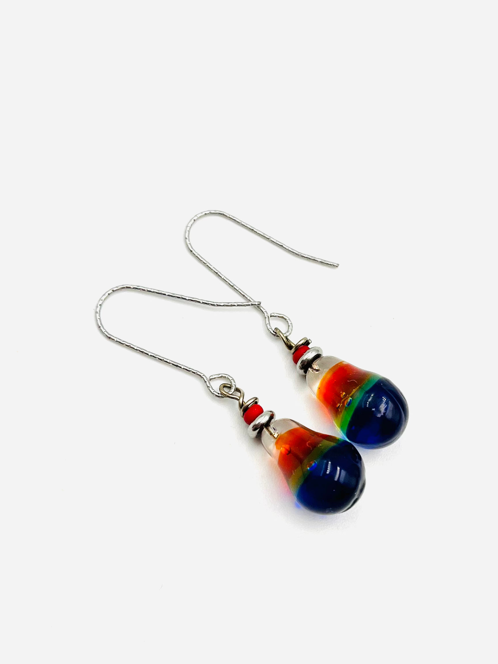 Boucles d’oreilles « Éclaircie »/ verre filé