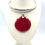 Miniature : Collier Torque "O" rouge / Verre fusion