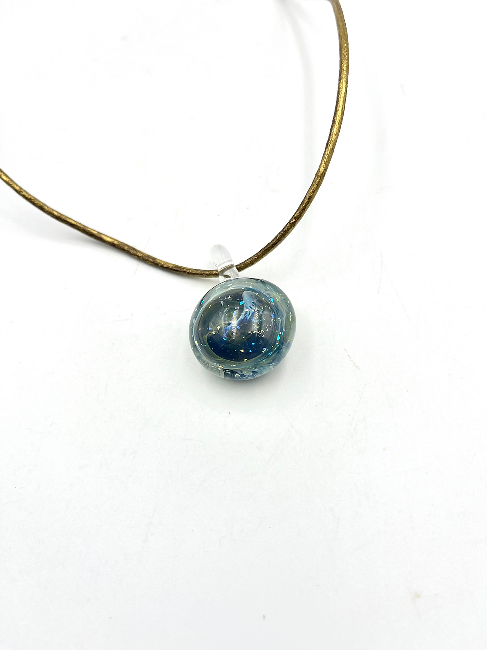 Miniature : Collier «  Plancton étoilé »/ verre filé