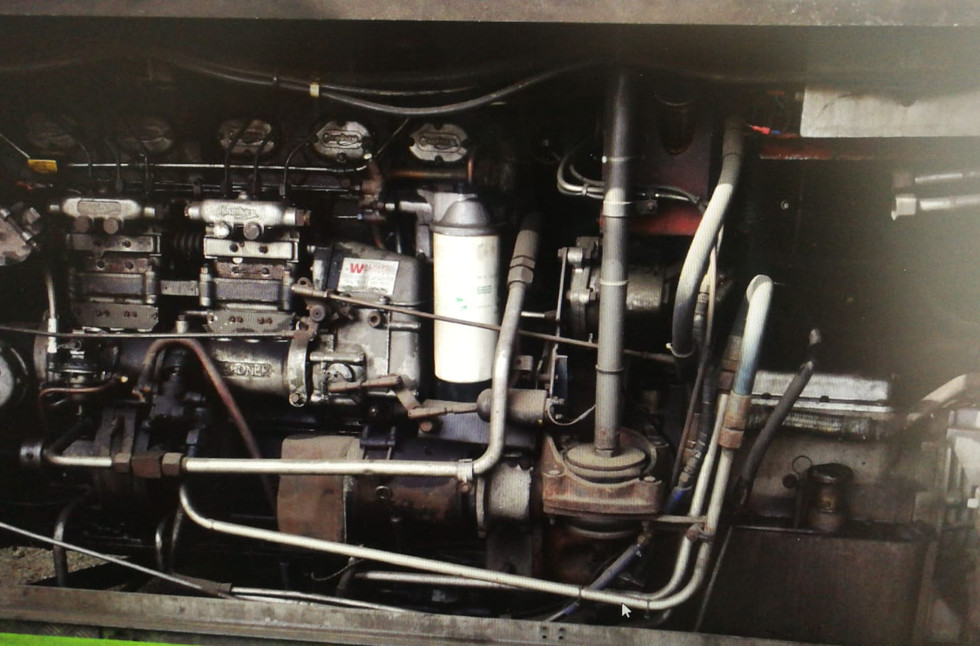 Engine of the bus