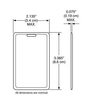 HID® Proximity™ 1326 ProxCard® II™ Clamshell Card Value priced HID Proximity access control card