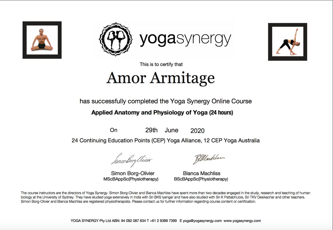 Certifications yogablissipline