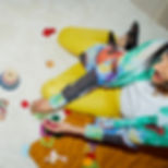 A child therapist interacts with her patient in Los Angeles.