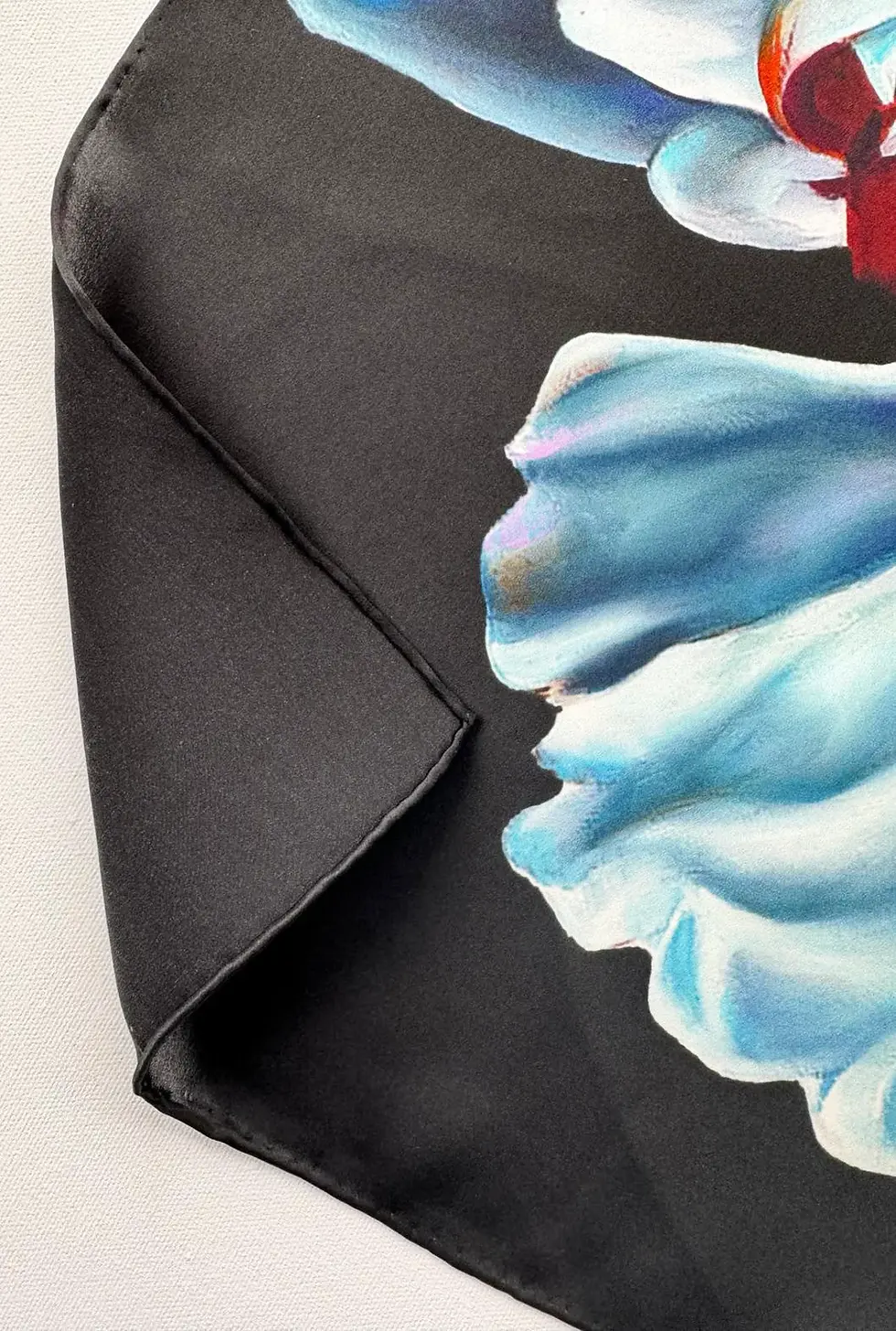 Thumbnail: AVATAR 100% Silk Satin Scarf 36"x36" Hand Rolled Hem